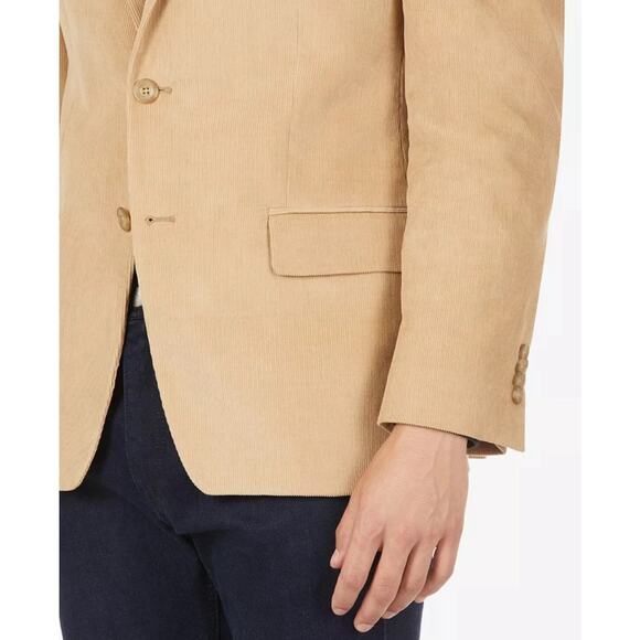 Michael Kors Sport Coat Men's Classic-Fit Corduroy Cotton Camel Blazer Size 40L - Picture 3 of 4
